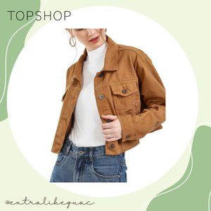 TOPSHOP Brown Crop Jacket